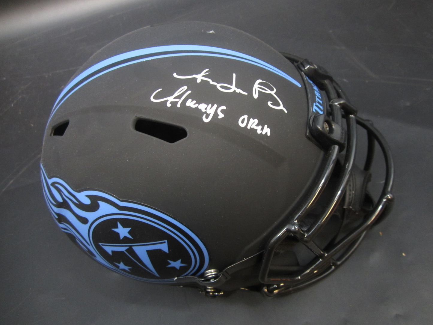 Tennessee Titans A.J. Brown Signed Full Size Eclipse Replica Helmet with Always Open Inscription & JSA COA AJ