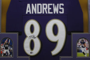 Baltimore Ravens Mark Andrews Sign ed Jersey Framed & Matted with BECKETT COA