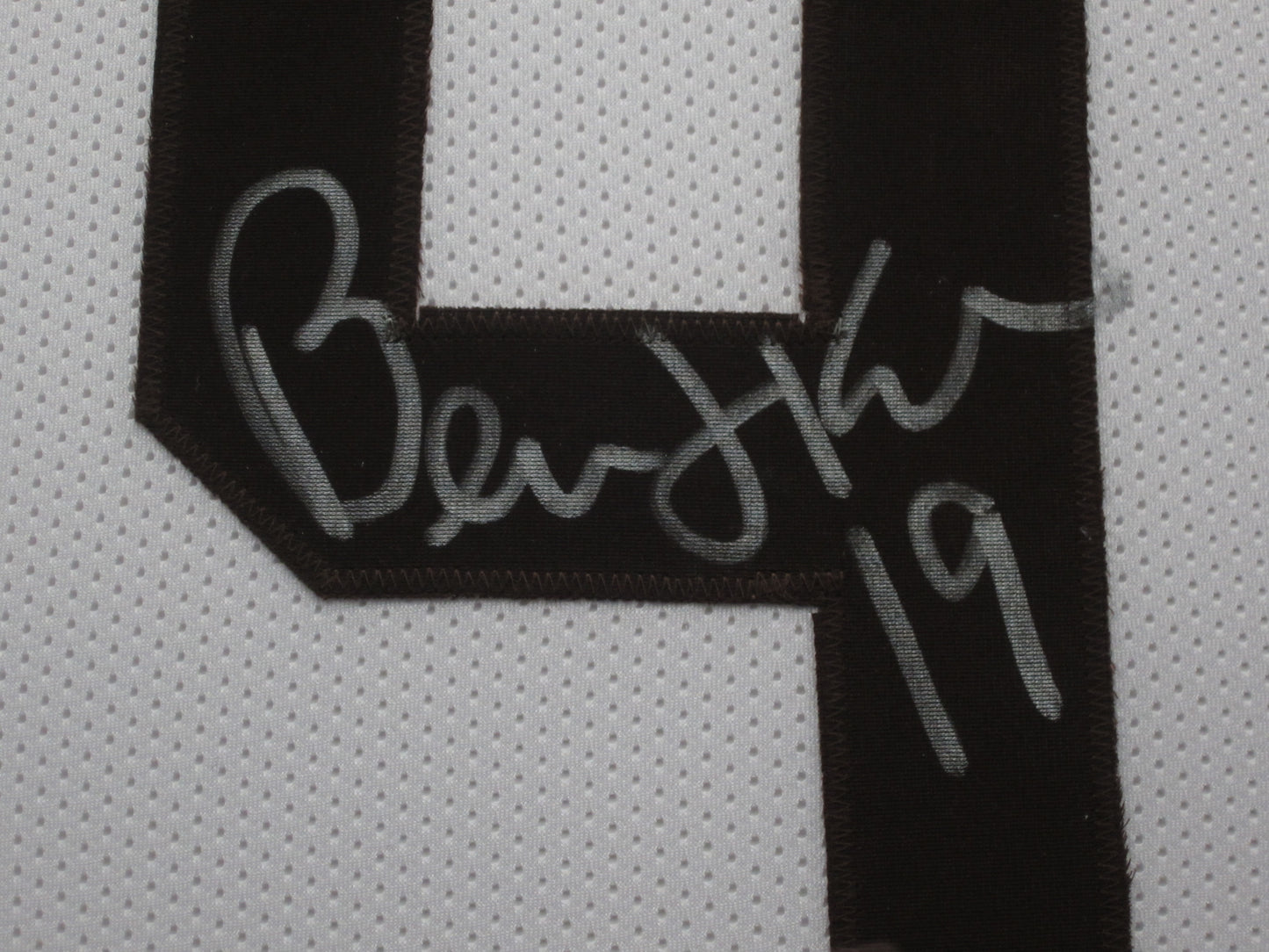 Cleveland Browns Bernie Kosar Hand Signed Autographed Custom White Jersey Framed & Matted with PSA COA
