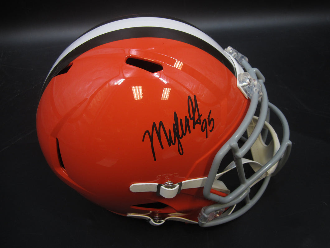 Cleveland Browns Myles Garrett Signed Full-Size Replica Speed Helmet with JSA COA