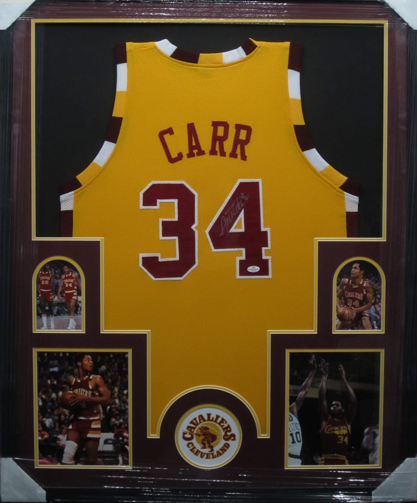 Cleveland Cavaliers Austin Carr Hand Signed Autographed Custom Gold Jersey Framed & Matted with COA