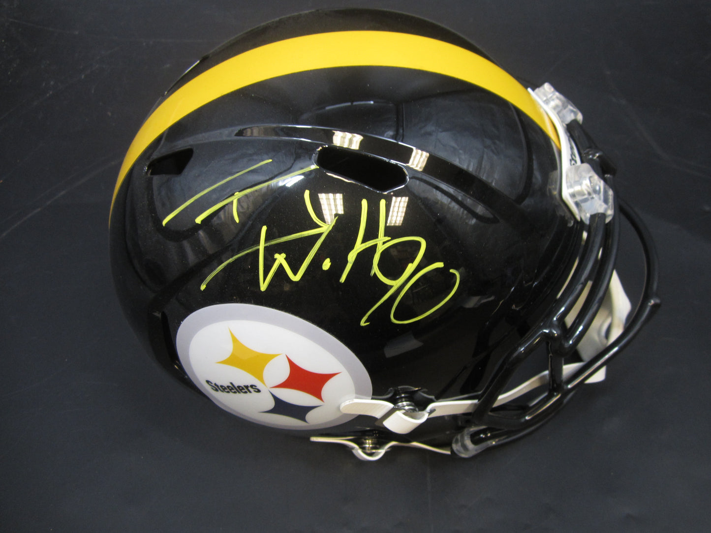 Pittsburgh Steelers T.J. Watt Signed Full Size Replica Helmet with JSA COA TJ