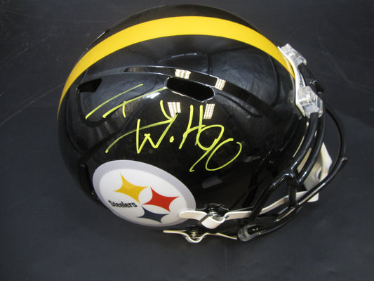 Pittsburgh Steelers T.J. Watt Signed Full Size Replica Helmet with JSA COA TJ
