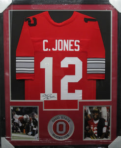 The Ohio State University Buckeyes Cardale Jones Hand Signed Autographed Custom Red Jersey Framed & Matted with COA