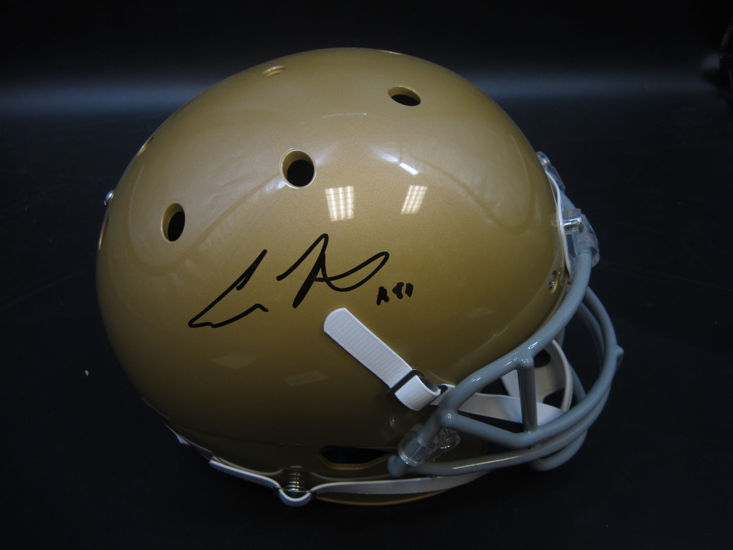 University of Notre Dame Fighting Irish Cole Kmet Signed Full-Size Replica Helmet with BECKETT COA