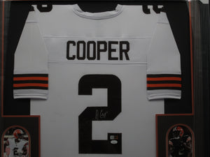 Cleveland Browns Amari Cooper Signed Jersey Framed & Matted with PIA COA & JSA COA