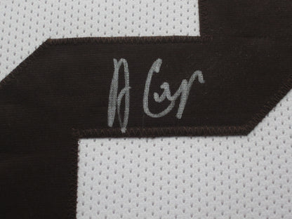 Cleveland Browns Amari Cooper Hand Signed Autographed Custom White Jersey Framed & Matted with PIA COA & JSA COA