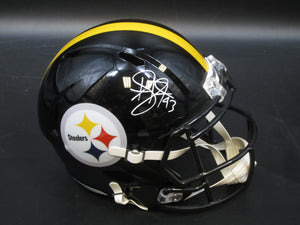 Pittsburgh Steelers Troy Polamalu SIGNED Full-Size REPLICA Helmet With BECKETT COA