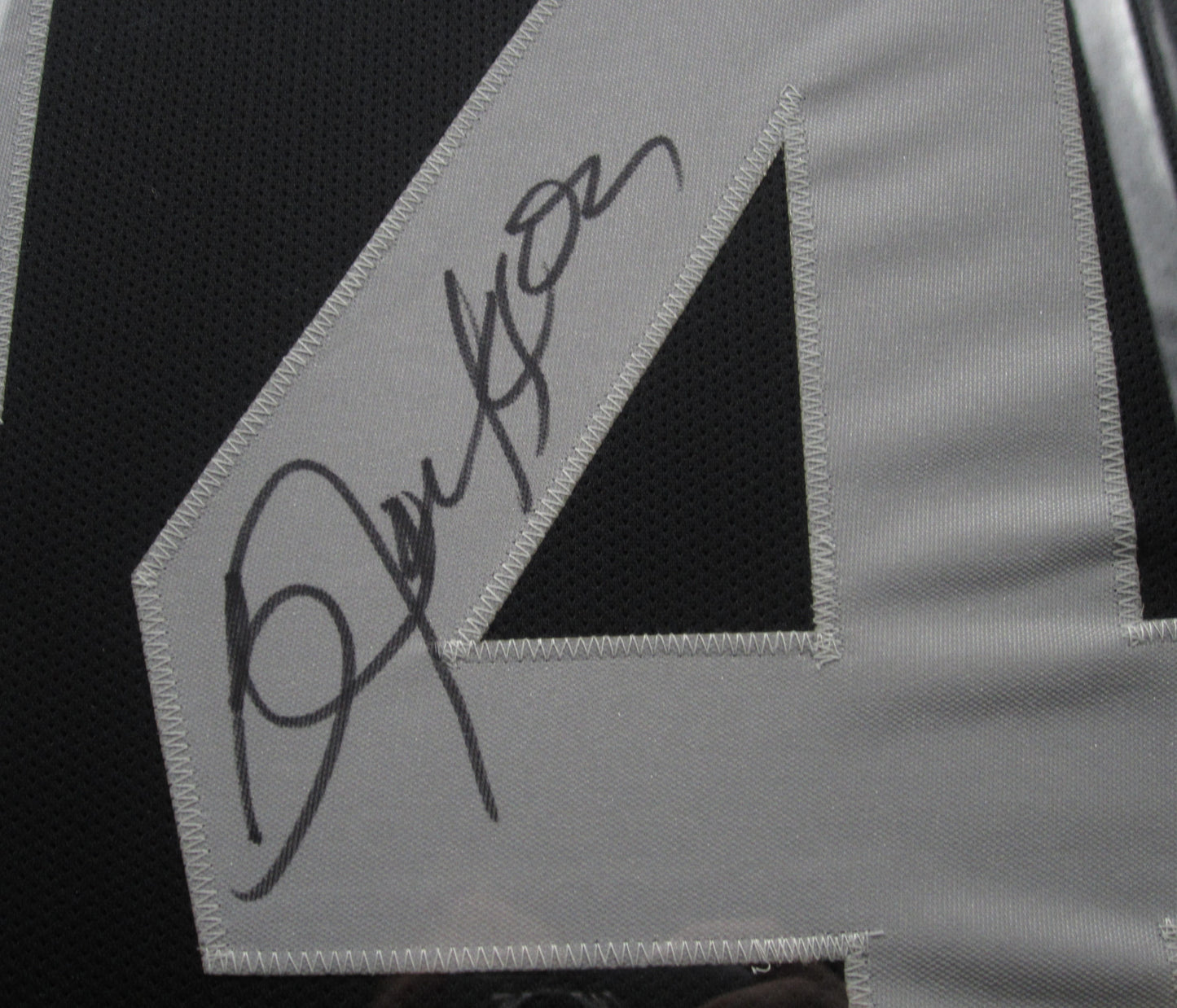 Oakland Raiders Bo Jackson Hand Signed Autographed Custom Black Jersey Framed & Matted with BECKETT COA