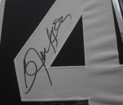Oakland Raiders Bo Jackson Hand Signed Autographed Custom Black Jersey Framed & Matted with BECKETT COA