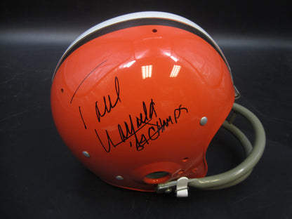 Cleveland Browns Paul Warfield Hand Signed Autographed Full Size Authentic Helmet with '64 CHAMPS Inscription & CAS COA