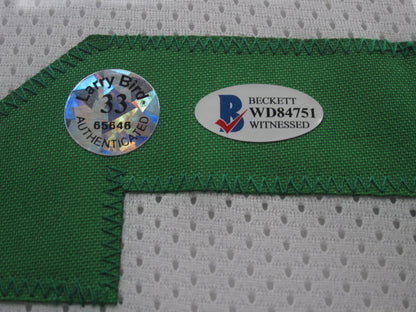 Boston Celtics Larry Bird Hand Signed Autographed Custom White Jersey Framed & Matted with Player COA & BECKETT COA