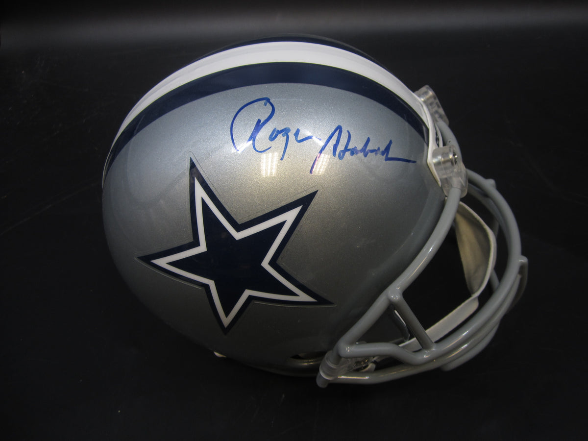 Dallas Cowboys Roger Staubach Hand Signed Autographed Full-Size Authentic Helmet with JSA COA