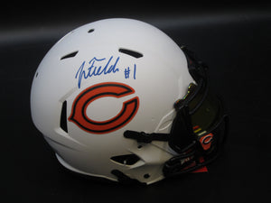 Chicago Bears Justin Fields Signed Full-Size Authentic Helmet with BECKETT COA