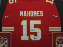 Load image into Gallery viewer, Kansas City Chiefs Patrick Mahomes Hand Signed Autographed Authentic Red Jersey Framed &amp; Matted with BECKETT COA