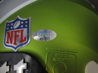 Seattle Seahawks DK Metcalf Signed Full Size Schutt DNA Authentic Green Alternate Helmet with Let Russ Cook Inscription & MILL CREEK COA