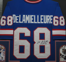Load image into Gallery viewer, Buffalo Bills Joe DeLamielleure Signed Jersey with HOF 02 Inscription Framed &amp; Matted with JSA COA