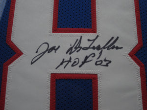 Buffalo Bills Joe DeLamielleure Signed Jersey with HOF 02 Inscription Framed & Matted with JSA COA