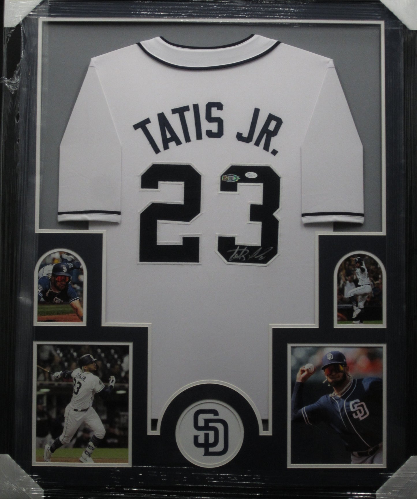 San Diego Padres Fernando Tatis Jr. Hand Signed Autographed Custom White Jersey Framed & Matted with JSA COA