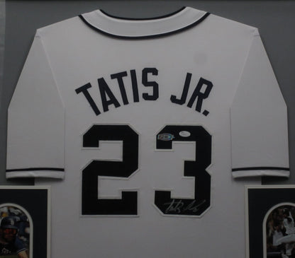 San Diego Padres Fernando Tatis Jr. Hand Signed Autographed Custom White Jersey Framed & Matted with JSA COA