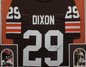 Cleveland Browns Hanford Dixon Signed Jersey Framed & Matted with COA