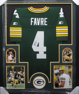 Green Bay Packers Brett Favre Signed Jersey Framed & Matted with COA