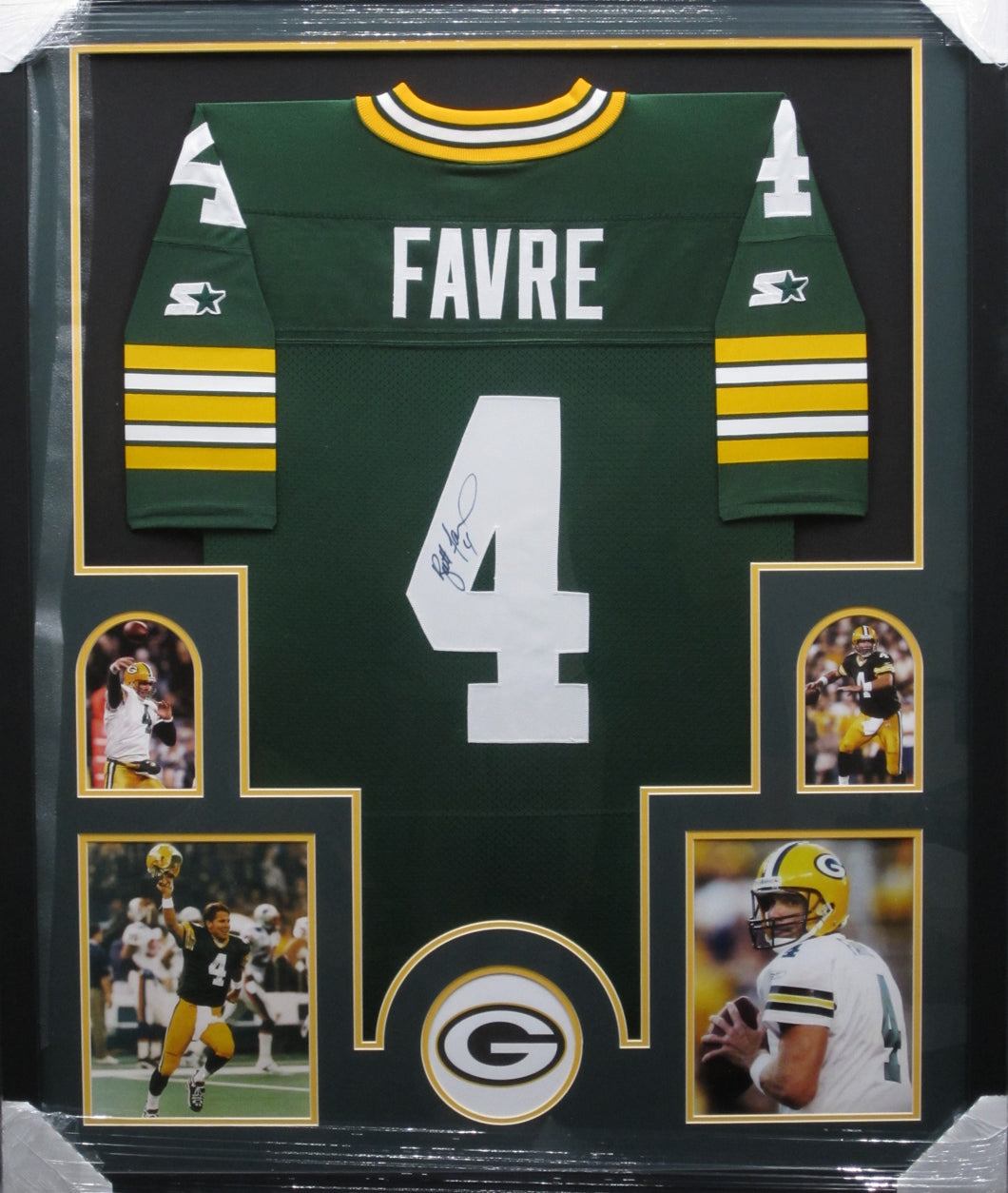 Green Bay Packers Brett Favre Signed Jersey Framed & Matted with COA