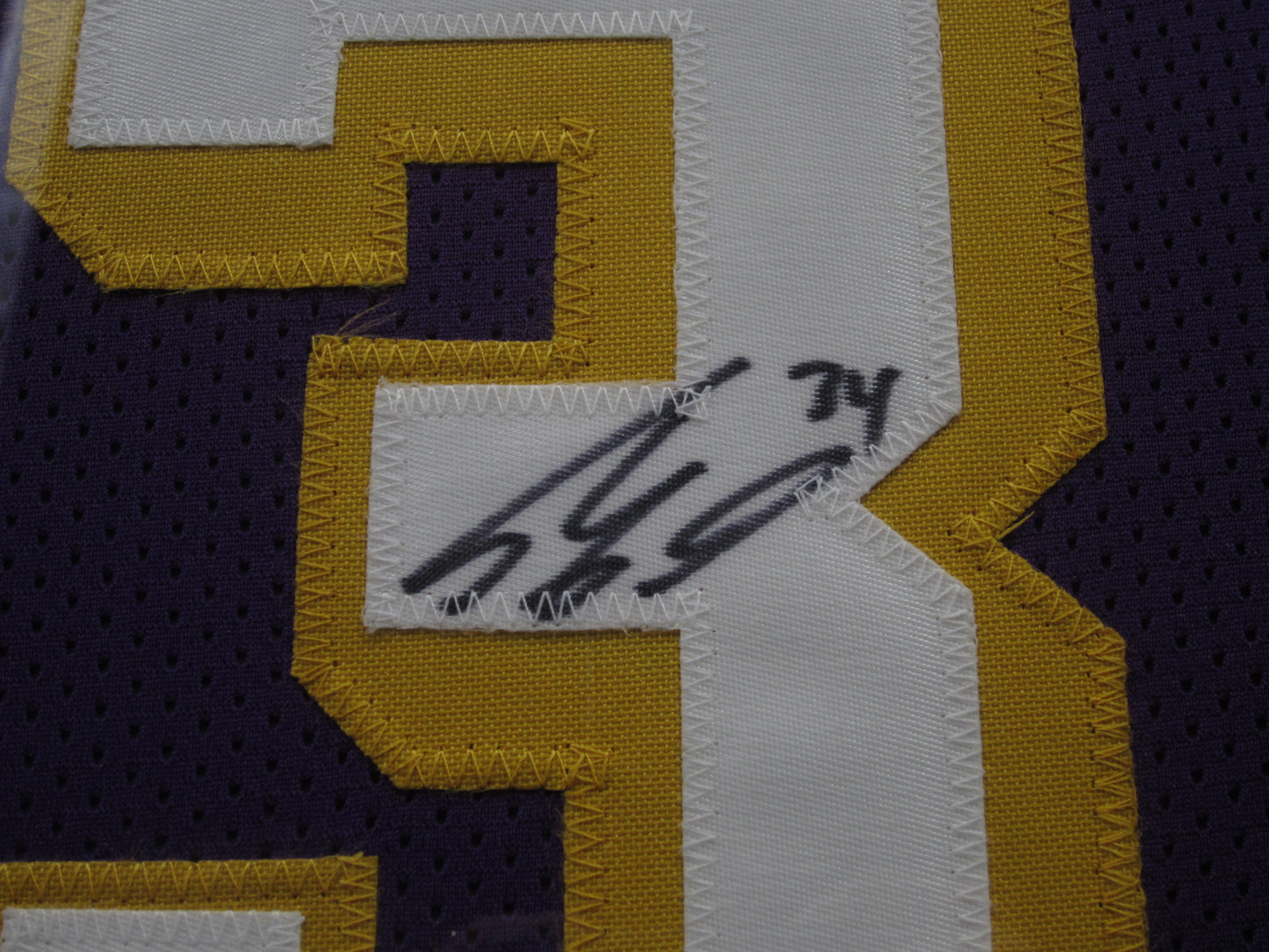 Los Angeles Lakers Shaquille O'Neal Hand Signed Autographed Custom Purple Jersey Framed & Matted with JSA COA