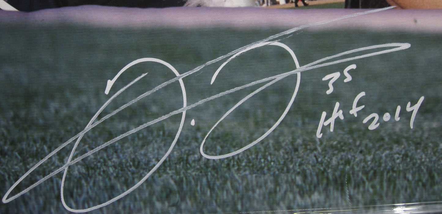 Chicago White Sox Frank Thomas Hand Signed Autographed Large Collage Canvas with Hof 2014 Inscription Framed & Matted with JSA COA