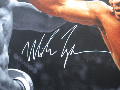 American Boxer Mike Tyson Hand Signed Autographed Large Canvas Framed & Matted with JSA COA