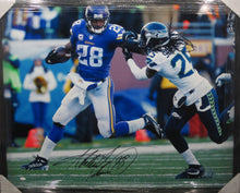Load image into Gallery viewer, Minnesota Vikings Adrian Peterson Signed Large Canvas Framed &amp; Matted with JSA COA