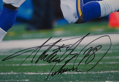 Minnesota Vikings Adrian Peterson Hand Signed Autographed Large Canvas Framed & Matted with JSA COA