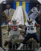 Load image into Gallery viewer, Orlando Pace Signed Large NFL Collage Canvas Framed &amp; Matted with JSA COA