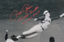 Load image into Gallery viewer, Cincinnati Reds Pete Rose Signed Large Photo with Charlie Hustle &amp; 2X Gold Glove Inscriptions Framed &amp; Matted with PSA COA