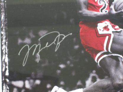 Chicago Bulls Michael Jordan Hand Signed Autographed Large Poster Custom Framed & Matted with COA