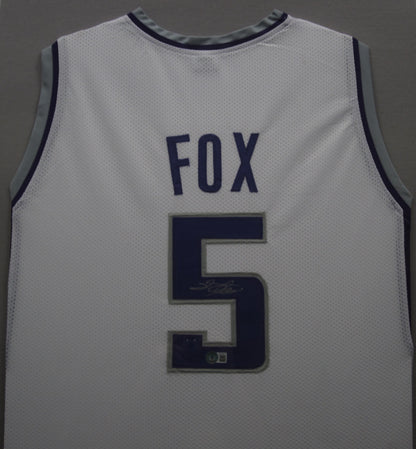 Sacramento Kings De'Aaron Fox Hand Signed Autographed Custom White Jersey Framed & Matted with BECKETT COA