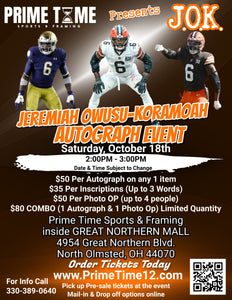Jeremiah Owusu-Koramoah Pre-Sale LIMITED COMBO GET ANY 1 ITEM SIGNED & PHOTO OP