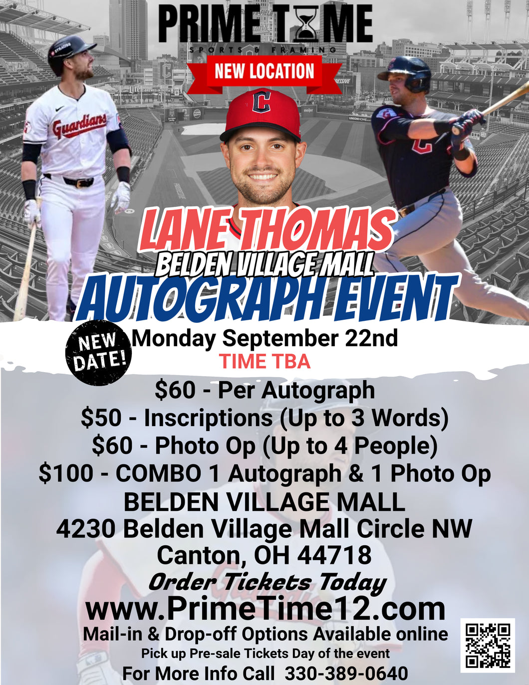 Mail-in or Drop off for Lane Thomas autograph signing on any 1 item