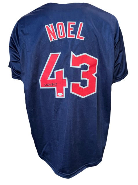 Cleveland Guardians Jhonkensy Noel Hand Signed Autographed Custom Blue Jersey with JSA COA