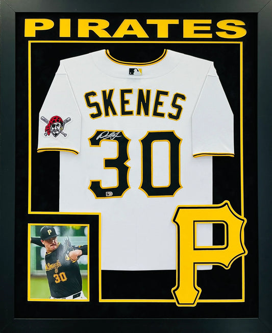 Pittsburgh Pirates Paul Skenes Hand Signed Autographed Custom Framed Jersey with COA
