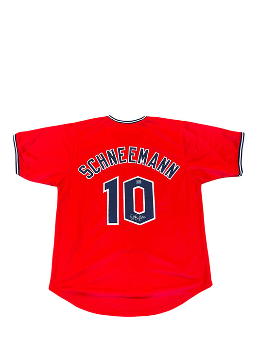 Cleveland Guardians Daniel Schneemann Hand Signed Autographed Custom Red Jersey Includes Prova COA