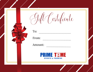 Prime Time Sports and Framing Gift Card