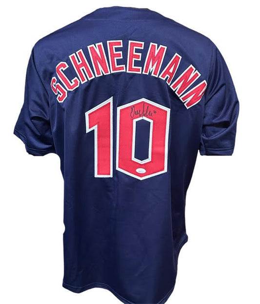 Cleveland Guardians Daniel Schneemann Hand Signed Autographed Custom Blue Jersey With JSA COA