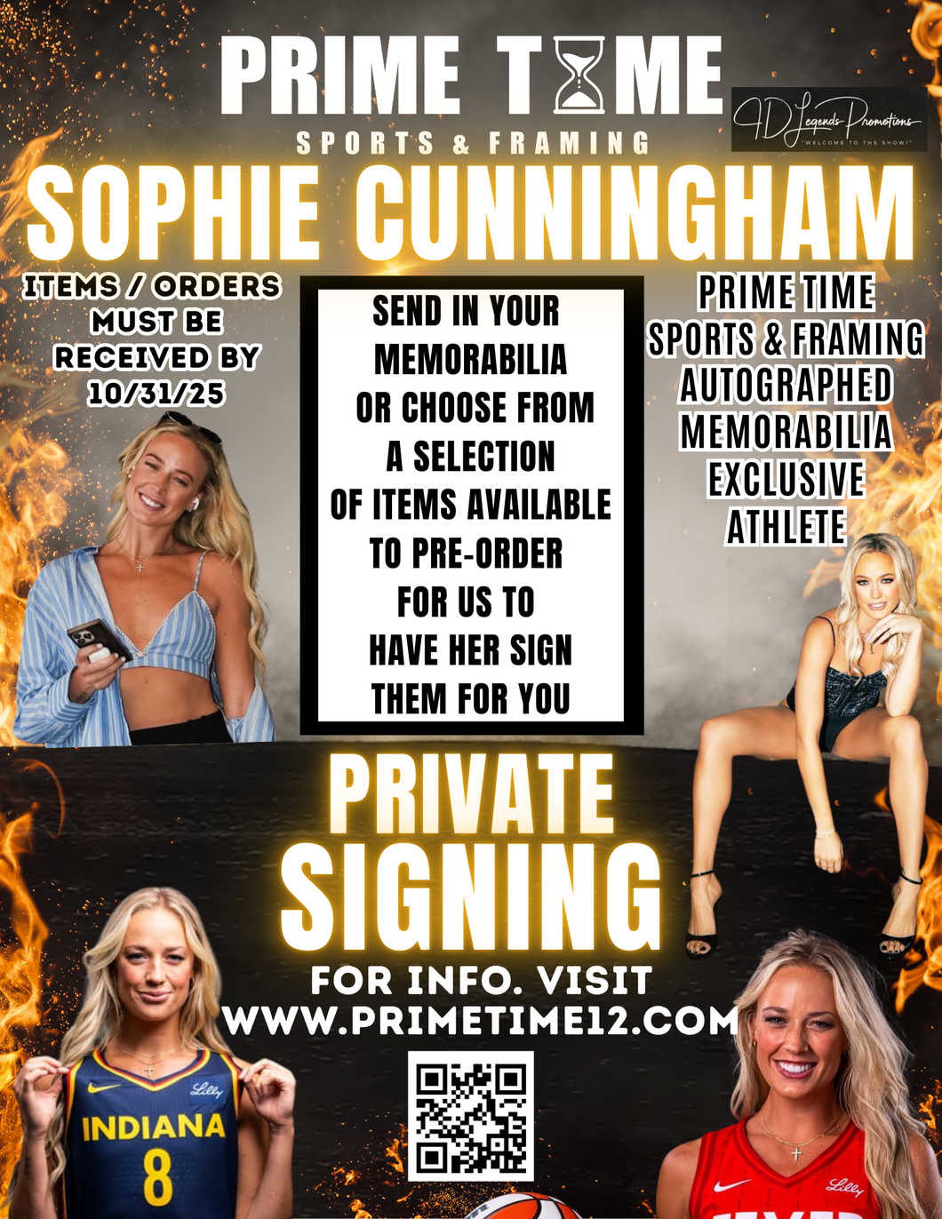 Sophie Cunningham WNBA Indiana Fever Star Sports Card or 8x10 SPECIAL Mail-in or Drop Off Ticket for Private Signing on 1 Item YOU WILL NOT MEET SOPHIE