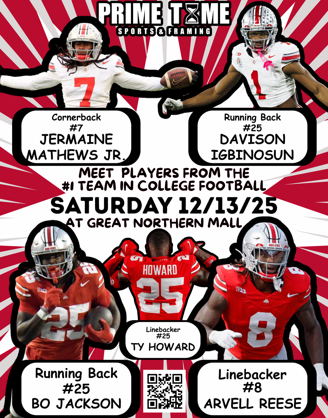 Jermaine Mathews Jr. 12/13/25 at Great Northern Mall Pre-Sale ticket for PHOTO OP to have your photo taken (up to 4 people at once) with the player