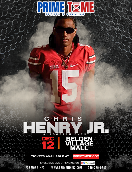 Mail-in or Drop off for Chris Henry Jr.  autograph signing