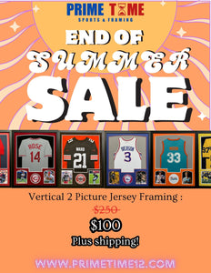 VERTICAL 2 PICTURE JERSEY FRAMING ☆END OF SUMMER SALE☆!!!