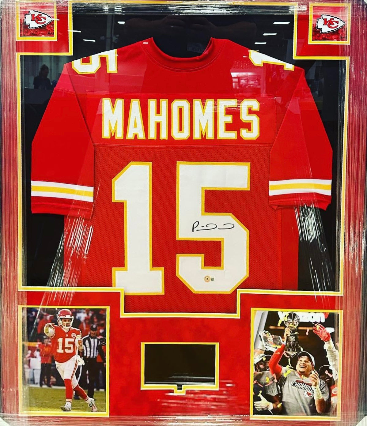 Framed Patrick Mahomes Framed Jersey LED Lights Kansas City Chiefs