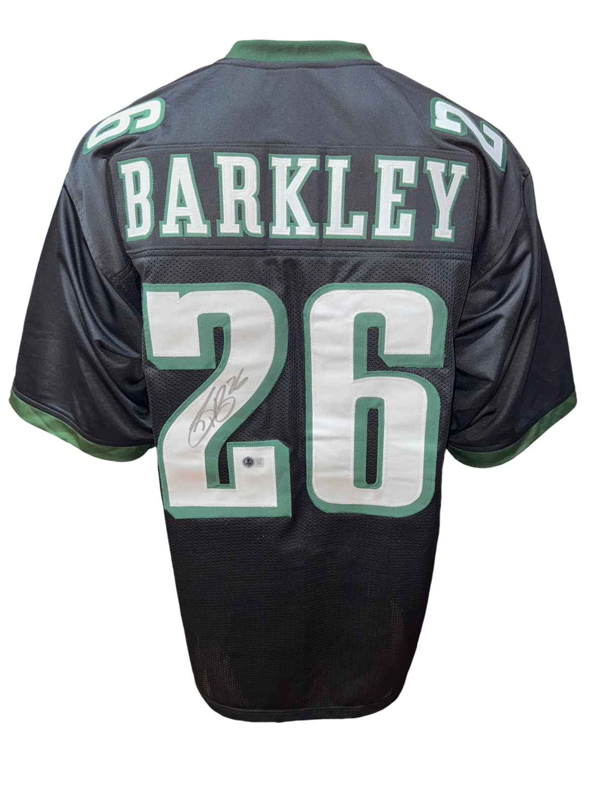 Philadelphia Eagles Saquon Barkley Hand Signed Autographed Custom Black Jersey Beckett COA