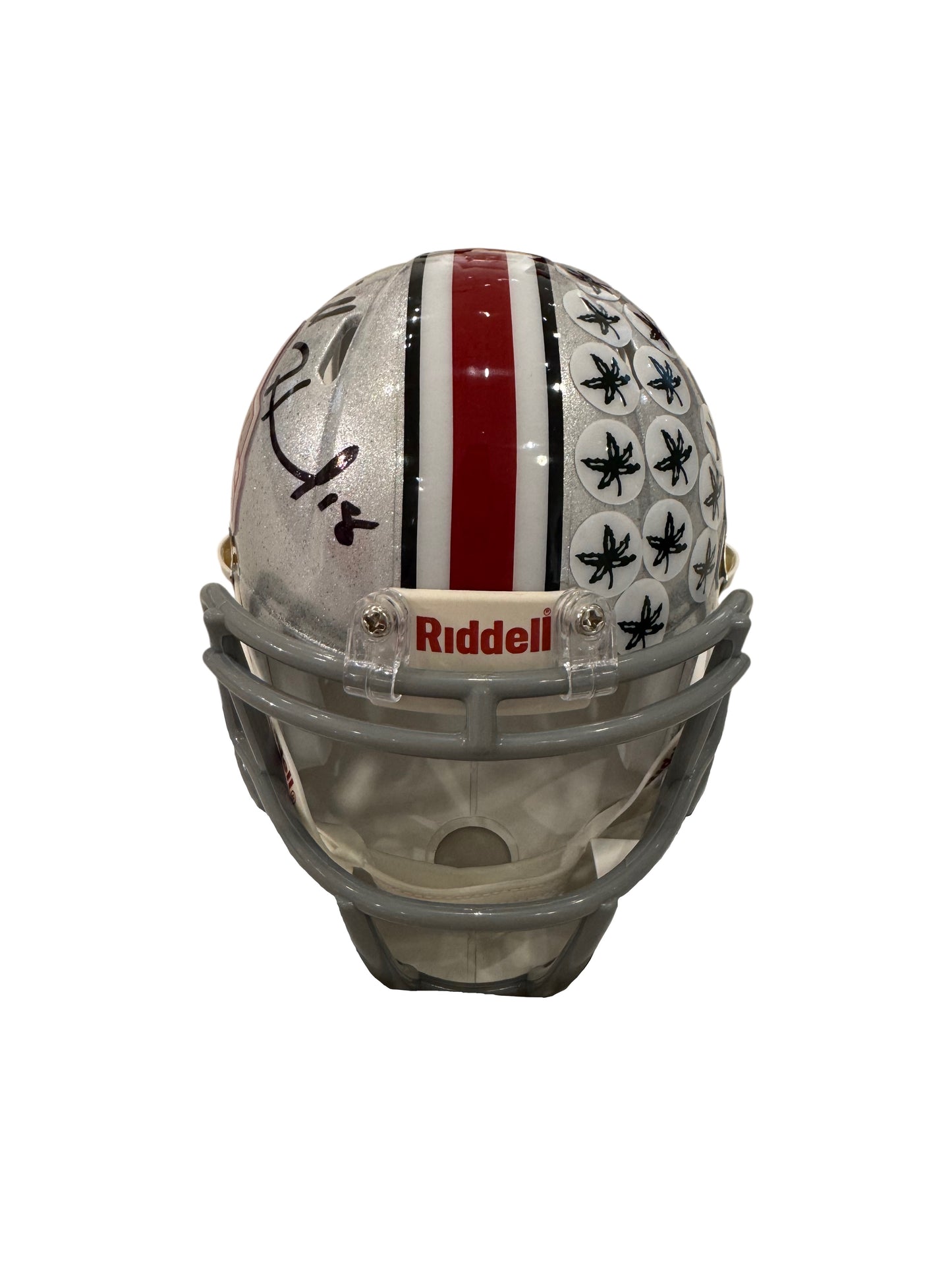 The Ohio State University Buckeyes Will Howard Hand Signed Autographed 2024 National Champions Mini Helmet Signed in Black includes SWAU COA